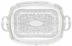 Thumbnail image #4 for Winco Rectangular Chrome-Plated Serving Tray with Handles and Gadroon Edge, 19-1/2 x 12-1/2 Inches