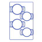 Thumbnail image #1 for TableCraft Products CW1024BRS Hot Food Template, Stainless Steel, Brushed, 13-1/2" x 21-5/8"