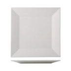 Thumbnail image #1 for CAC China Niagara NGA-8 8" Square Porcelain Plate, Bone White, Glazed Foot Case of 2 Dozen