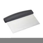 Thumbnail image #1 for TableCraft Products 10935 Stainless Steel Dough Scraper with Black Plastic Handle, 6" x 4-1/2" x 3/4" Case of 12