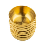 Thumbnail image #1 for TableCraft Products Cash & Carry 12820 4 oz Gold-Brushed Stainless Steel Serving Bowl, 3" Round Case of 6