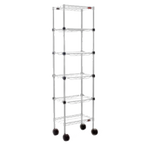 Thumbnail image #1 for Eagle Group QuadTruss MC1422-74-6W 6-Tier Wire Aisle Merchandising Cart, White Epoxy, 22"W x 14"D x 74"H