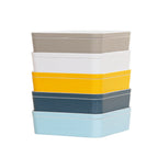 Thumbnail image #2 for Cal-Mil 24131-10-111 Square Melamine Bento Box, 10.5"W x 10.5"D x 3"H, Stone Blue Case of 3