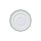 Thumbnail image #1 for Steelite International Folio, Porcelain 62580FP821 Round Porcelain Saucer, 6.5" Diameter, Adelina Double Line Green Case of 2 Dozen