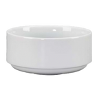 Thumbnail image #1 for Vertex China Alpine AL-4S Round Porcelain Bouillon Bowl, 10 oz., 4 in. Diameter, Stackable Case of 3 Dozen