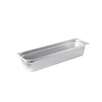 Thumbnail image #1 for CAC China STPHL-24-4 Solid Stainless Steel Steam Pan, 1/2-Size Long, 4" Deep, 24 Gauge Case of 24