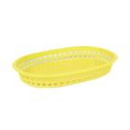 Thumbnail image #1 for Thunder Group PLBK1034Y Oblong Plastic Fast Food Basket, 10-3/4", Yellow Case of 12 Dozen