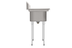 Thumbnail image #7 for KoolMore 51-Inch 3-Compartment Stainless Steel Sink with Right Drainboard and Backsplash