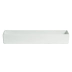 Thumbnail image #1 for G.E.T. Bugambilia COMP04-MOD-WW Rectangular Salad Bar Bowl, 5.3 qt, 20"L x 6-7/8"W x 3"H, Cast Aluminum, White