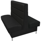 Thumbnail image #1 for Oak Street Hudson HUD-4842-DBL Double Restaurant Booth, 48"L x 42"H, Upholstered Horizontal Channelback, Finished Ends