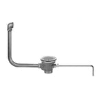 Thumbnail image #1 for Fisher DrainKing 28967 Twist Waste Valve with Flat Strainer, 3-1/2" Sink Opening, 1-1/2" or 2" Outlet, Chrome, 14" x 16" Overflow Tube