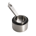 Thumbnail image #1 for TableCraft Products 725 4-Piece Stainless Steel Measuring Cup Set, 1/4, 1/3, 1/2, and 1 Cup Case of 12