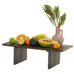 Thumbnail image #1 for Cal-Mil Vista 28600-6-140 Rectangular HDPE Buffet Riser, Mocha, 20" x 8.5" x 6"H