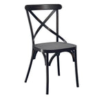 Thumbnail image #2 for G & A Commercial Seating Dumont 588 Stackable Metal Side Chair, Cross Back, Metal Seat, 18-Gauge Steel Frame