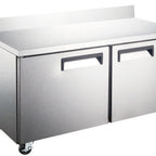 Thumbnail image #1 for Drago DRWT60R Worktop Refrigerator, 15 cu. ft., 2-Door, Stainless Steel Exterior, 60.2"W x 29.5"D x 38.75"H