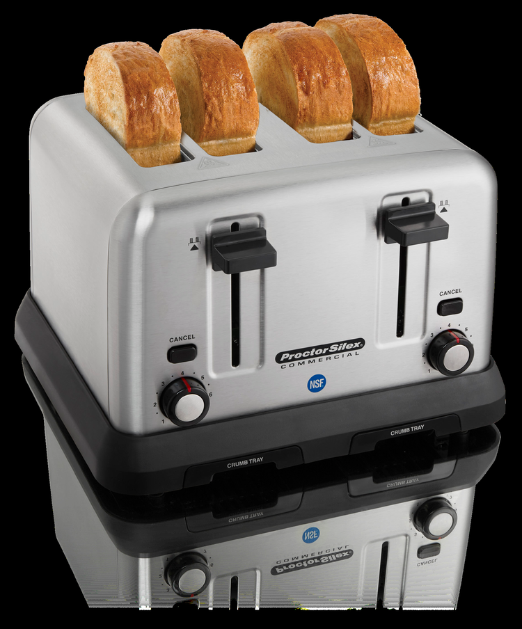 Product image #5 for Proctor-Silex Commercial 4-Slice Extra-Wide Slot Stainless Steel Pop-Up Toaster