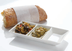 Thumbnail image #4 for Porcelain Three-Compartment Sauce Dish, 1.5 oz, 5.75 x 3.13 x 1 Inch