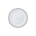 Thumbnail image #1 for Steelite International Folio, Porcelain 62577FP813 Porcelain Rim Plate, 6-1/2", Round, Scalloped Edge Case of 2 Dozen