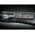 Thumbnail image #1 for Oscartek Cora CORA DP1610 Deli/Pastry Refrigerated Display Case, 63", Curved Glass, Self-Contained Refrigeration, 2 Shelves