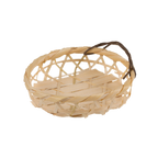 Thumbnail image #1 for Korin Inc NR-545 Round Bamboo Basket, 4-1/2" Diameter x 1-1/2" High, Natural
