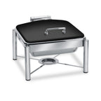 Thumbnail image #1 for Eastern Tabletop Pillard 3954/SMB 6 qt Square Stainless Steel Induction-Ready Chafing Dish with Hinged Cover