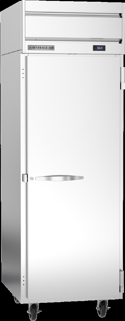 Product image #5 for Beverage-Air Horizon Series HRPS1HC-1S One-Section Top-Mount Reach-In Refrigerator, 21.17 Cu. Ft., Solid Right-Hand Door