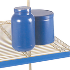 Thumbnail image #1 for SPG International Iss PFBM60 Flat-Faced Shelf Bin Marker, 60"W x 1-1/2"H, Molded Plastic, Blue