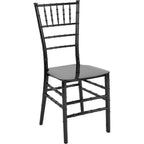 Thumbnail image #1 for Flash Furniture Hercules LE-BLACK-M-GG Black Resin Stacking Chiavari Chair, Ladder Back
