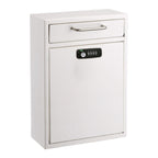 Thumbnail image #1 for Alpine Industries ADI631-04-WHI-KC Wall-Mount Mailbox with Key and Combination Lock, White, 11-1/4 x 4-3/4 x 16-1/4 in. Case of 4