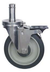 Thumbnail image #4 for Quantum 4-Pack 5-Inch Swivel Stem Caster Kit for Wire Shelving, Polyurethane/Stainless Steel, 2 Brakes