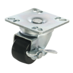 Thumbnail image #1 for 1880 Hospitality Focus Foodservice FPCS352 Universal Low-Profile Plate Casters, 2" Wheels, Brakes, 200-lb Capacity Each Case of 4