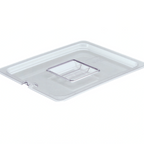 Thumbnail image #1 for Libertyware 2120S 1/2 Size Clear Polycarbonate Food Pan Cover, Handled Spoon-Notched Case of 48