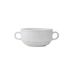 Thumbnail image #1 for Tuxton China Chicago CHS-105 Double-Handled Porcelain Soup Mug, 10 oz., Stackable, 4-1/4" Diameter Case of 3 Dozen