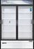 Thumbnail image #5 for Everest EMSGR48C Two-Section Glass Door Reach-In Chromatography Refrigerator, 50 Cu. Ft., Self-Contained Bottom Mount