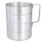 Thumbnail image #1 for Alegacy Foodservice Products M40 4-Quart Aluminum Dry Measuring Cup with Riveted Handle and Capacity Markings