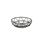 Thumbnail image #1 for TableCraft Products Delta 10462 Round Wire Serving Basket, 6" Diameter x 2"H, Powder-Coated Steel, Black Case of 6