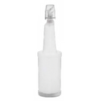 Thumbnail image #1 for Alegacy Foodservice Products PQ5WH 32 oz White Polyethylene Pourer with Free-Flow Spout, Base and Protective Cap Case of 12