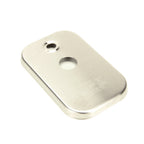 Thumbnail image #1 for AllPoints Foodservice Parts & Supplies 2171344 Stainless Steel Condiment Dispenser Lid, 7-3/16 x 4-1/4 x 1/2 in