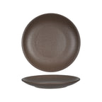 Thumbnail image #1 for Tuxton China Zion VNA-080 Porcelain Plate, 8", Round, Coupe Rim, Matte Brown Case of 2 Dozen
