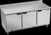 Thumbnail image #6 for Beverage-Air 72-Inch Three-Section Worktop Refrigerator with 3 Solid Doors and Rear-Mounted Self-Contained R290 Refrigeration