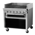 Thumbnail image #1 for Montague Company Legend UF-60R 60-Inch Gas Charbroiler with Open Cabinet Base and Reversible Cast-Iron Grate