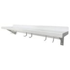 Thumbnail image #1 for IMC/Teddy WSPR-1072 Wall-Mounted Stainless Steel Shelf with Single-Bar Pot Rack, 10"D x 72"W, 18 Gauge