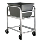 Thumbnail image #1 for New Age 1275 Aluminum Bulk Cart, 2-1/4 Bushel, Grey Tub, 5-Inch Casters