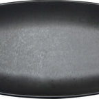 Thumbnail image #1 for International Tableware Alloy™ AL-13-CS Deep Oval Platter, 11-5/8" x 5-7/8", Stoneware, Carbon Black Reactive Glaze 1 Dozen