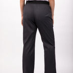 Thumbnail image #2 for Chef Works PBN01W-CHR-XL Women's Slim Chef Pants, Charcoal, XL, Contrast Elastic Waistband, 2 Front Pockets