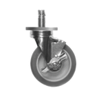 Thumbnail image #1 for Eagle Group CSB5P-300 Stem Caster with Brake, 5" Polyurethane Wheel, 300 lb Capacity