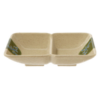 Thumbnail image #1 for G.E.T. Traditional 037-TD 2-Compartment Melamine Sauce Dish, 1 oz per Compartment, 4 x 3 in Case of 2 Dozen