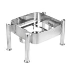 Thumbnail image #1 for Steelite WNK, Buffet 5370S560 Square Stackable Chafer Stand with Fuel Holder, 18/10 Stainless, 15 x 18.875 x 9 in