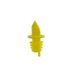 Thumbnail image #1 for Thunder Group PLPR900YW Free-Flow Collarless Plastic Liquor Pourer, Yellow, Fits Standard 750 mL Bottle Case of 72