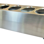 Thumbnail image #1 for Steril-Sil Company CC-LTC-5 5-Hole Insulated Ice-Cooled Stainless Steel Condiment Dispenser